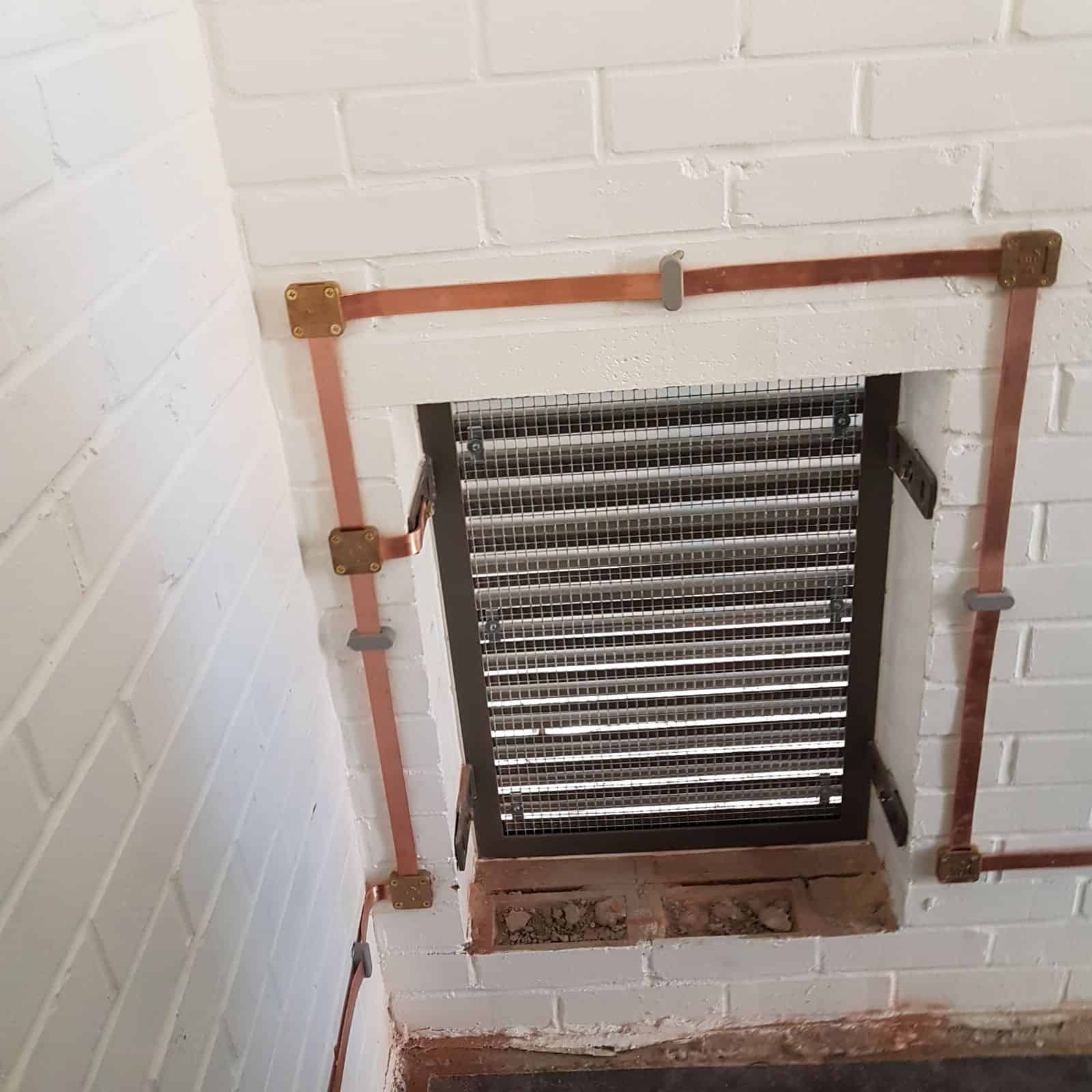 Earthing System Installed Around a Vent