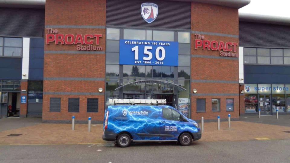 Lightning Strike Van at The Proact Stadium